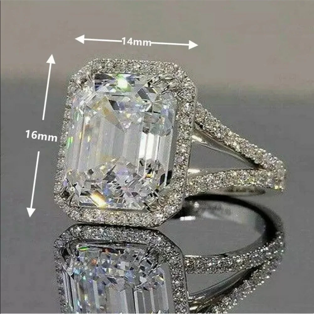 Sterling Silver Diamond Cubic Zirconia Ring